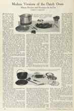 Better Homes & Gardens February 1924 Magazine Article: Modern Versions of the Dutch Oven