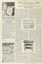 Better Homes & Gardens February 1924 Magazine Article: If You Can't Have a Maid