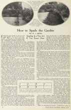 Better Homes & Gardens March 1924 Magazine Article: How to Spade the Garden
