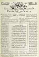 Better Homes & Gardens April 1924 Magazine Article: What Our Girls Have Taught Us