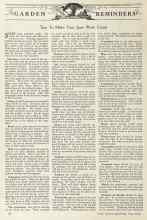 Better Homes & Gardens June 1924 Magazine Article: GARDEN REMINDERS