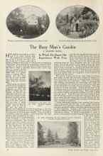 Better Homes & Gardens July 1924 Magazine Article: The Busy Man's Garden
