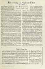Better Homes & Gardens July 1924 Magazine Article: Reclaiming a Neglected Lot