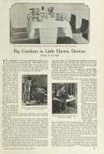 Better Homes & Gardens July 1924 Magazine Article: Big Comforts in Little Electric Devices