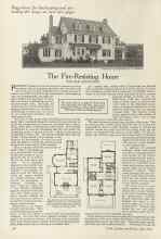 Better Homes & Gardens July 1924 Magazine Article: The Fire-Resisting Home