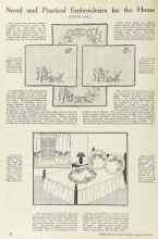 Better Homes & Gardens August 1924 Magazine Article: Novel and Practical Embroideries for the Home