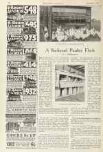 Better Homes & Gardens September 1924 Magazine Article: A Backyard Poultry Flock