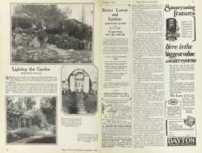 Better Homes & Gardens September 1924 Magazine Article: Lighting the Garden