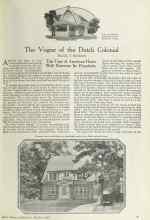 Better Homes & Gardens October 1924 Magazine Article: The Vogue of the Dutch Colonial