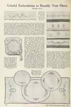 Better Homes & Gardens October 1924 Magazine Article: Colorful Embroideries to Beautify Your Home