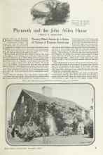 Better Homes & Gardens November 1924 Magazine Article: Plymouth and the John Alden Home