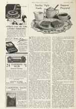 Better Homes & Gardens November 1924 Magazine Article: Sunday Night Suppers Easily Prepared