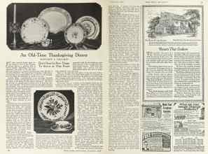 Better Homes & Gardens November 1924 Magazine Article: An Old-Time Thanksgiving Dinner