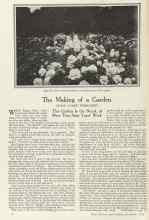 Better Homes & Gardens December 1924 Magazine Article: The Making of a Garden