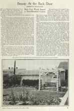 Better Homes & Gardens December 1924 Magazine Article: Beauty At the Back Door
