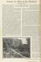 Better Homes & Gardens January 1925 Magazine Article: Making the Most of the Backyard