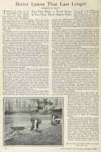 Better Homes & Gardens February 1925 Magazine Article: Better Lawns That Last Longer