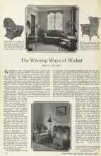 Better Homes & Gardens February 1925 Magazine Article: The Winning Ways of Wicker