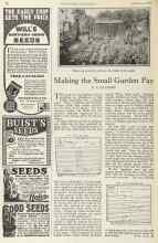Better Homes & Gardens February 1925 Magazine Article: Making the Small Garden Pay