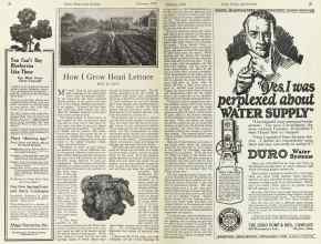 Better Homes & Gardens February 1925 Magazine Article: How I Grow Head Lettuce