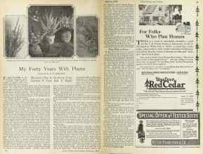 Better Homes & Gardens February 1925 Magazine Article: My Forty Years With Plants
