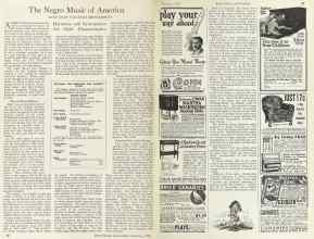 Better Homes & Gardens February 1925 Magazine Article: The Negro Music of America