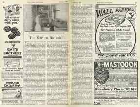 Better Homes & Gardens February 1925 Magazine Article: The Kitchen Bookshelf