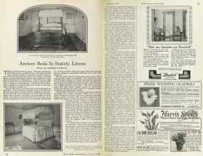 Better Homes & Gardens February 1925 Magazine Article: Ancient Beds In Stately Linens