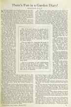 Better Homes & Gardens March 1925 Magazine Article: There's Fun in a Garden Diary!