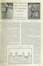 Better Homes & Gardens March 1925 Magazine Article: The Double Row System for Vegetable Culture