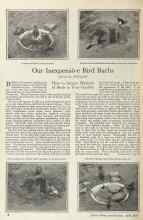 Better Homes & Gardens April 1925 Magazine Article: Our Inexpensive Bird Baths