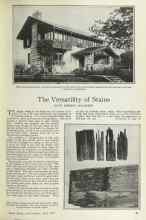 Better Homes & Gardens April 1925 Magazine Article: The Versatility of Stains