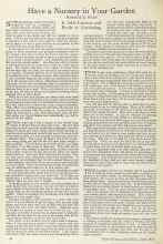 Better Homes & Gardens April 1925 Magazine Article: Have a Nursery in Your Garden