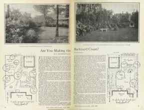 Better Homes & Gardens April 1925 Magazine Article: Are You Making the Backyard Count?