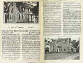 Better Homes & Gardens April 1925 Magazine Article: Homes of Famous Americans