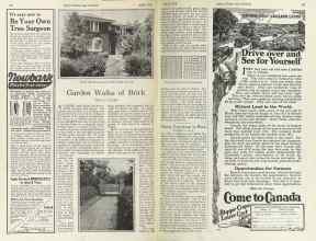 Better Homes & Gardens April 1925 Magazine Article: Garden Walks of Brick