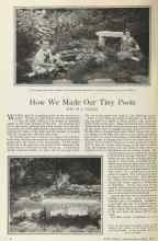 Better Homes & Gardens May 1925 Magazine Article: How We Made Our Tiny Pools