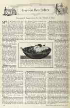 Better Homes & Gardens May 1925 Magazine Article: Garden Reminders