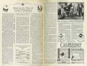 Better Homes & Gardens May 1925 Magazine Article: Music at the Time of George Washington