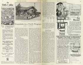 Better Homes & Gardens June 1925 Magazine Article: Essentials in a Thrift Program
