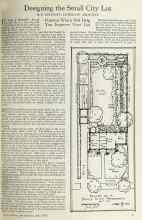 Better Homes & Gardens July 1925 Magazine Article: Designing the Small City Lot