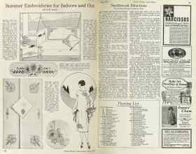 Better Homes & Gardens July 1925 Magazine Article: Summer Embroideries for Indoors and Out