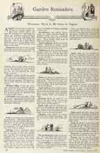 Better Homes & Gardens August 1925 Magazine Article: Garden Reminders