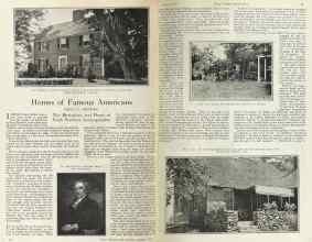 Better Homes & Gardens August 1925 Magazine Article: Homes of Famous Americans