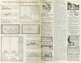 Better Homes & Gardens August 1925 Magazine Article: Gay Stitchery for Bathroom and Kitchen