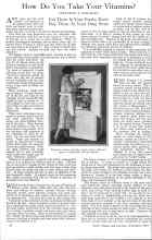 Better Homes & Gardens September 1925 Magazine Article: How Do You Take Your Vitamins?