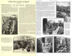 Better Homes & Gardens September 1925 Magazine Article: I Built My Garden on Sand!