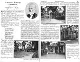 Better Homes & Gardens September 1925 Magazine Article: Homes of Famous Americans
