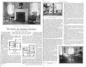 Better Homes & Gardens September 1925 Magazine Article: We Settle the Building Question