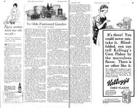 Better Homes & Gardens September 1925 Magazine Article: Ye Olde-Fashioned Goodies